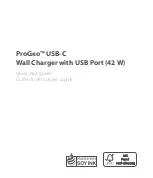 Предварительный просмотр 1 страницы Moshi ProGeo USB-C Wall Charger with USB Port Quick Start Manual