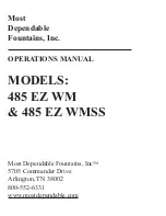 Предварительный просмотр 1 страницы Most Dependable Fountains 485 EZ WM Operation Manual