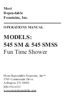 Preview for 1 page of Most Dependable Fountains 545 SM Operation Manual