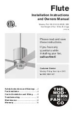 Preview for 2 page of Most Modern Fan FC-001 Installation Instructions And Owner'S Manual