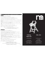 Preview for 2 page of mothercare FOLDING HIGHCHAIR Instructions For Use