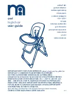 Preview for 1 page of mothercare Owls Highchair User Manual