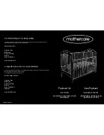 Предварительный просмотр 1 страницы mothercare Playbead Cot User Manual