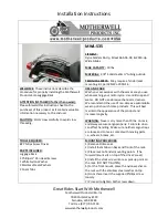 Motherwell Products MWL-535 Installation Instructions preview