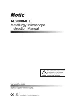 Motic 1100103800158 Instruction Manual preview