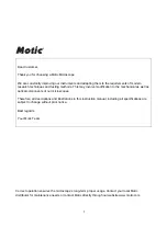 Preview for 2 page of Motic 1100200600841 Instruction Manual