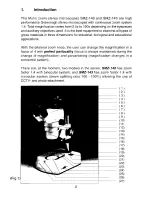 Предварительный просмотр 3 страницы Motic SMZ-140 Instruction Manual