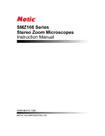 Motic SMZ168 Series Instruction Manual preview
