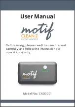 Preview for 1 page of motif CAD0001 User Manual