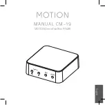 Предварительный просмотр 1 страницы Motion CM-19 Manual