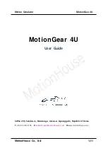 MotionHouse MotionGear 4U User Manual preview