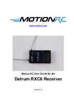 Предварительный просмотр 1 страницы MotionRC Detrum RXC6 User Manual