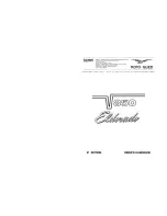 Preview for 2 page of MOTO GUZZI 850 ELDORADO Rider'S Manual