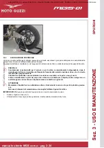 Предварительный просмотр 72 страницы MOTO GUZZI MGS-01 2010 Owner'S Manual