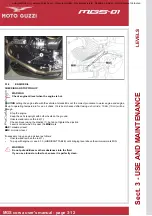 Предварительный просмотр 207 страницы MOTO GUZZI MGS-01 2010 Owner'S Manual