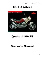 MOTO GUZZI QUOTA 1100 ES Owner'S Manual preview