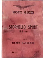 MOTO GUZZI Stornello sport 125 cc Owner'S Manual предпросмотр