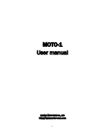 Preview for 1 page of Moto-Tech MOTO-1 Series User Manual