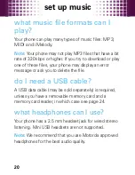 Preview for 22 page of Moto W388 Renew+ Getting Started Manual