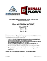 Preview for 1 page of Motoalliance Denali MA11737 Manual