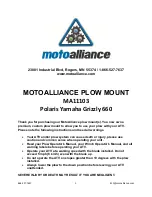 Предварительный просмотр 1 страницы Motoalliance MA11103 Quick Start Manual