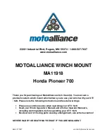 Motoalliance MA11918 Manual preview