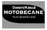 Motobecane Multi-Speed Bicycles Owner'S Manual preview