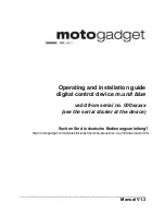 Preview for 1 page of motogadget m.unit blue Operating And Installation Manual