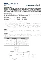 Предварительный просмотр 1 страницы motogadget mo.relay+ Instruction Manual