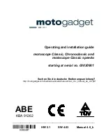 motogadget motoscope Chronoclassic Operating And Installation Manual предпросмотр