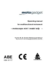 motogadget motoscope mini rally Operating Manual preview