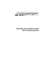 motogadget motoscope mini Operating And Installation Manual preview