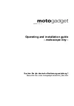 Предварительный просмотр 1 страницы motogadget Motoscope Tiny Operating And Installation Manual