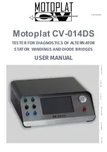 Motoplat CV-014DS User Manual предпросмотр