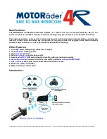 Предварительный просмотр 1 страницы MOTORader 4R User Manual