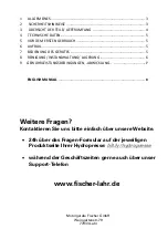 Preview for 2 page of Motorgeräte Fischer 500FP20Inox Instructions For Use Manual