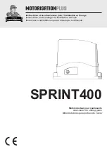 Motorisation+ SPRINT400 Instructions And Warnings For Installation And Use предпросмотр