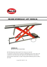 MOTORLIJN Moto-Lift ML500 Manual preview