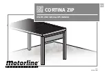 Motorline professional CORTINA ZIP User'S And Installer'S Manual предпросмотр