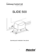 Motorline professional Gateway Control SLIDE 500 Operating And Installation Instructions preview