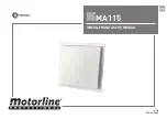 Preview for 1 page of Motorline professional MA115 Installer And User Manual