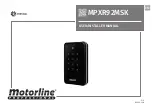 Motorline professional MPXR92MSK User& Installer'S Manual preview