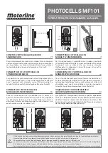 Motorline professional PHOTOCELLS MF101 Operation Manual preview