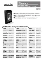 Preview for 1 page of Motorline professional Sintact Operation Manual