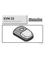 Motorline KVM 25 Operation Manual And Installation Instructions preview