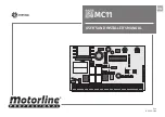 Motorline MC10-11 User'S And Installer'S Manual preview