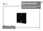 Предварительный просмотр 1 страницы Motorline MPXRQ1MWS User'S And Installer'S Manual