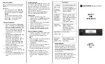 Preview for 1 page of Motorola solutions APX 8500 E5 CONTROL HEAD Quick Reference Card