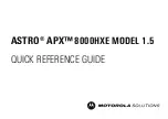 Motorola solutions ASTRO APX 8000HXE 1.5 Quick Reference Manual preview