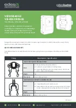 Preview for 1 page of Motorola solutions edesix VIDEOBADGE VB-400 Technical Specifications